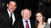 Once stars Steve Kazee and Cristin Milioti are delighted to welcome Irish president Michael D. Higgins to their Broadway home. 