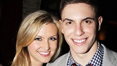 Derek Klena’s lovely girlfriend is first in line to congratulate him on opening night!