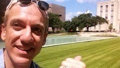 With Houston weather reaching the high-and-dry upper 90s in July, this reflecting pool in Hermann Square is looking pretty refreshing to Kaplan.