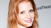 Academy Award nominee Jessica Chastain, who is gearing up to make her Broadway debut in The Heiress, is a vision in pink.