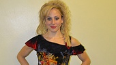 “This is the look for the finale and it involves all soft textures. It’s a velvet top with a suede skirt and little suede boots. I like how it shows how Sherrie has matured when compared to the opening number. She keeps the confidence she has gained through her experiences in L.A., but she makes her style her own.”
