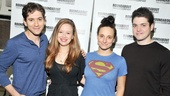 The cast of Bad Jews smiles before going at it on stage in the latest Roundabout Underground production.
