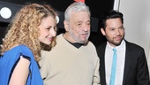 The man of the hour! Molina and Tam flank their show’s legendary composer, Stephen Sondheim.
