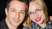 The Great God Pan alums Jeremy Strong and Sarah Goldberg reunite at the Heiress party.