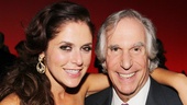 Producer Amanda Lipitz beams with Chuck Wood himself, Henry Winkler.  