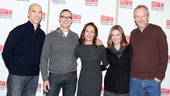A company photo of Joe Schiappa, playwright Sharr White, Laurie Metcalf, Zoe Perry and Daniel Stern.  