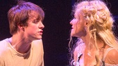 Matthew James Thomas as Pippin and Rachel Bay Jones as Catherine in Pippin.