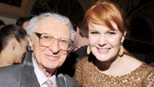 Fiorello! leading lady Kate Baldwin expresses her appreciation to lyricist Sheldon Harnick.