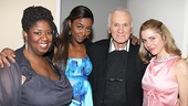 Ladies' Man! Dick Latessa is surrounded by his beautiful Ragtime co-stars NaTasha Yvette Williams, Patina Miller and fellow Hairspray alum Kerry Butler.