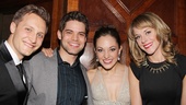 Bonnie & Clyde alums Jeremy Jordan and Laura Osnes and flanked by Osnes' husband Nathan Johnson and Jordan's wife Ashley Spencer. So. Cute.