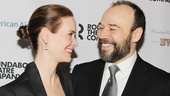 Off stage, Sarah Paulson and Danny Burstein look even cuter as a duo as they meet the press.