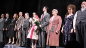 The company of Breakfast at Tiffany’s assembles for curtain call.