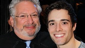 Harvey Fierstein and Newsies star Corey Cott couldn’t look happier to celebrate their show's first birthday.