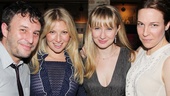 Trip Cullman, Ari Graynor, Halley Feiffer and Rebecca Henderson hang out at HB Burger.