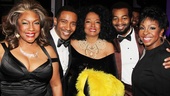 Mary Wilson, Motown director Charles Randolph-Wright, Diana Ross, Brandon Victor Dixon and Gladys Knight enjoy the great company backstage.
