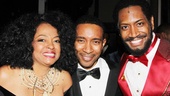 Diana Ross has a ball backstage with director Charles Randolph-Wright and featured actor Bryan Terrell Clark (who plays Marvin Gaye).