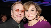 Edward Hibbert congratulates his friend Cady Huffman on her Broadway opening.