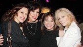 Valerie Harper, who starred in MTC’s production of The Tale of the Allergist’s Wife, is surrounded by Jessica Hecht, Lynne Meadow and Judith Light.