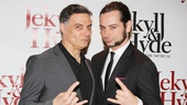 Broadway’s Jekyll & Hydes Robert Cuccioli and Constantine Maroulis say so long from opening night.