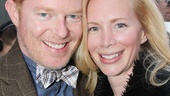 Jesse Tyler Ferguson and Shannon Burkett reunite on the red carpet! The stars appeared together in off-Broadway’s The Most Fabulous Story Ever Told in 1999.