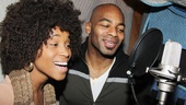 Valisia LeKae and Brandon Victor Dixon channel Diana Ross and Berry Gordy in the studio.