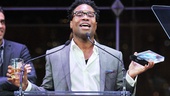 Billy Porter struts his Kinky Boots stuff up on stage to accept the Favorite Actor in a Musical prize, admitting, “It’s my day off—I’ve been drinking!”