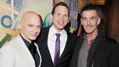 Stephen Kunken (center) stars as the title character, composer-turned-CIA insider Nikolai Nabokov, opposite Michael Cerveris and John Glover as the choreographer and composer who created the ballet Orpheus. 
