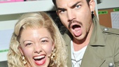 Oh, Sherrie! Adam Lambert jokes around with Rock of Ages star Kate Rockwell.