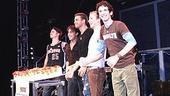 Altar Boyz 500 - Andrew Call - Ryan Duncan - Jason Celaya - Tyler Maynard - Dennis Moench - cake on stage