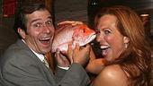 Photo Op - Mamma Mia! Fifth Anniversary - David McDonald - Carolee Carmello (with fish)