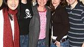 Welcome, Kelly Clarkson!The original American Idol backstage at the Golden Theatre with the cast of Avenue Q. From left, Ann Sanders, Jennifer Barnhart, Mary Faberand Robert McClure