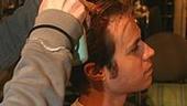 Photo Op - Ashley Parker Angel goes into Hairspray - wetting hair