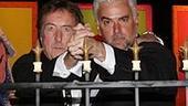 Photo Op - Spamalot opens in Las Vegas - Eric Idle - John O'Hurley (fence)