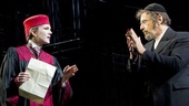 Gerry Bamman as Duke of Venice, Lily Rabe as Portia, Al Pacino as Shylock and cast in The Merchant of Venice.