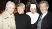 After hopping out of his nun habit, show star Charles Busch joins co-star Julie Halston for a picture alongside theater greats Angela Lansbury and Ian McKellen.