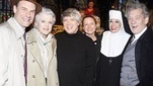 Divine Sister stars Jonathan Walker (l.) and Alison Fraser (c.) don’t want to miss their chance to snap a shot with the icons.