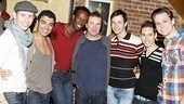 Grammer and Hodge final night at La Cage aux Folles – Matt Anctil -  Yurel Echezarreta - Terry Lavell - Douglas Hodge - Logan Kelser - Sean Patrick Doyle – Nicholas Cunningham