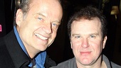 A little less glitzy but no less glamorous, Kelsey Grammer and Douglas Hodge enjoy their closing night party. 