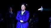 After a "practically perfect" first performance back in Mary Poppins, Ashley Brown steps out to greet the cheering audience. 