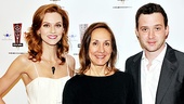 A delighted Laurie Metcalf takes home the Outstanding Lead Actress award for her role in The Other Place, flanked by presenters Hilarie Burton and Eddie Kaye Thomas. 