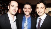 The Normal Heart actors Luke Macfarlane and Jim Parsons flank Drama Critics' Circle President Adam Feldman. 