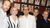 The Tony nominees of The Normal Heart get together for a group shot: Hickey, Barkin, co-director George C. Wolfe, Mantello and co-director Joel Grey. Congratulations!
