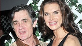 Kooky onstage couple Roger Rees and Brooke Shields are all smiles at Shields' opening night party.