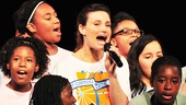 Idina Menzel shows off her Tony-winning pipes to the crowd.