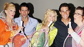 Novak Djokovic and Rafael Nadal at Mamma Mia – Novak Djokovic – Rafael Nadal – Stacia Fernandez – Lisa Brescia – Jennifer Parry (racquets)