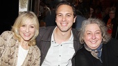 Thomas Sadoski is flanked by his upcoming Other Desert Cities co-star Judith Light and Follies scene-stealer Jayne Houdyshell.