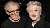 Woody Allen gets a welcome back to Broadway from five-time Tony winner Angela Lansbury. 
