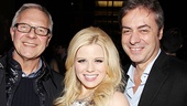 Star Megan Hilty is flanked by Broadway director Walter Bobbie and Broadway Across America CEO John Gore.