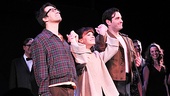 The audience goes wild for Merrily stars Lin-Manuel Miranda, Celia Keenan-Bolger and Colin Donnell.