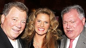 Elizabeth Shatner and Shubert Organization President Robert Wankel congratulates William Shatner at the opening night party.